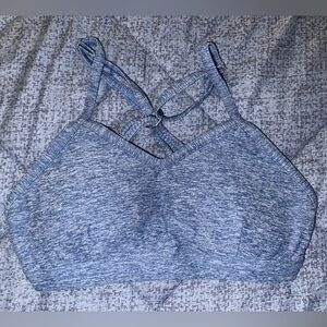 Bombshell Sportswear Braid Back Sports Bra in Sky Blue